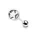 Star Cutout Stainless Tongue Barbell Tongue 14g - 5/8" long (16mm) Stainless Steel