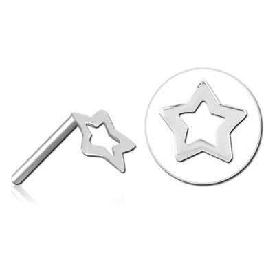 Star Outline Stainless Threadless End Replacement Parts 4.8x5mm Stainless Steel