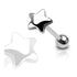 Star Stainless Tongue Barbell Tongue 14g - 5/8" long (16mm) Stainless Steel