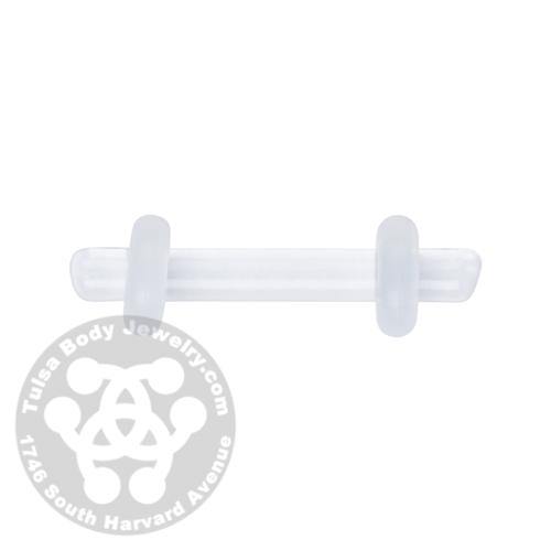 No Flare Bar Retainer by Glasswear Studios Retainers 18g (1.0mm) - 5/16" long Clear
