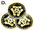 Tulsa Body Jewelry Stickers (3-PACK) Other Stuff D. Gold Chrome 2" diameter 