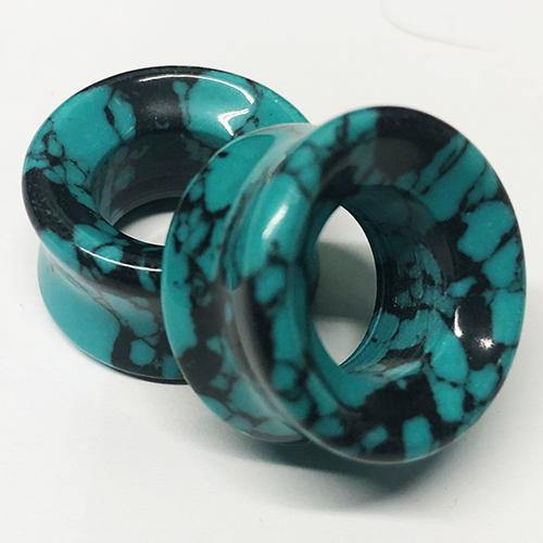 Teal Turquoise Tunnels Plugs 2 gauge (6mm) Teal Turquoise