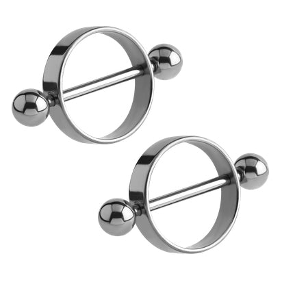 Titanium Nipple Rounders Nipple Shields 14g - 3/8