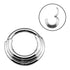 Triple Stack Titanium Hinged Ring Hinged Rings 16g - 9/32" diameter (7mm) High Polish (silver)