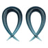 Crossover Shapes by Glasswear Studios Plugs 8 gauge (3mm) Transparent Sparkle Blue