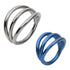16g Triple Side Spaced Titanium Hinged Ring Hinged Rings 16g - 3/8" diameter (10mm) High Polish (silver)