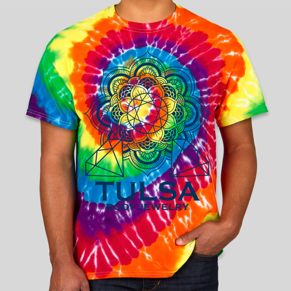 Tulsa Body Jewelry Rainbow Tie-Dye T-shirt Other Stuff Small Rainbow