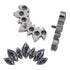 16g Tiara CZ Titanium End Replacement Parts 16g - 6.6x12.8mm Vitrail Medium CZs