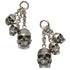 Triple Cranio Pendants by Diablo Organics Ear Weights White Brass Pair