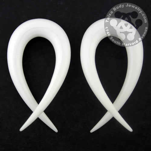 Crossover Shapes by Glasswear Studios Plugs 8 gauge (3mm) White