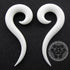 Tail Spiral Shapes by Glasswear Studios Plugs 8 gauge (3mm) White