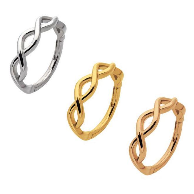 Woven Hinged Segment Ring Hinged Rings 16g - 3/8" diameter (10mm) Stainless Steel