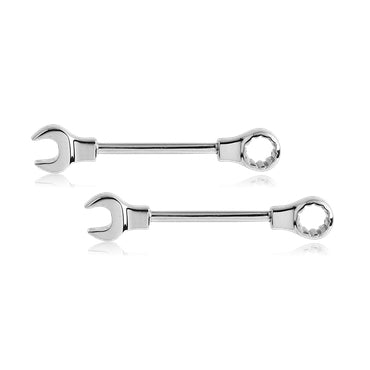Wrench Stainless Nipple Barbells Nipple Barbells 14g - 3/8