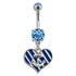 Anchor Heart Belly Dangle Belly Ring  