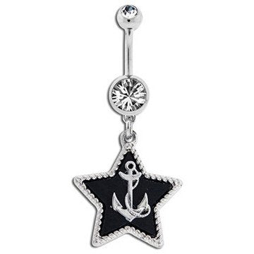 Anchor Star Belly Dangle Belly Ring  