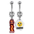 Bacon & Eggs Friendship Belly Dangles Belly Ring  