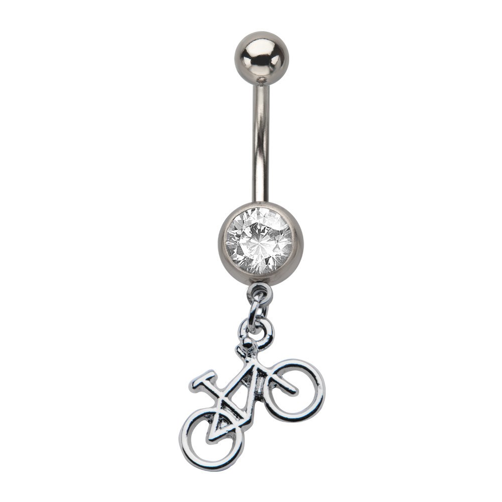 Bicycle Belly Dangle Belly Ring  