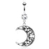 Crescent Moon Belly Dangle Belly Ring  