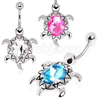 CZ Turtle Belly Ring Belly Ring  