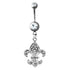 Fleur-de-lis Belly Dangle Belly Ring  