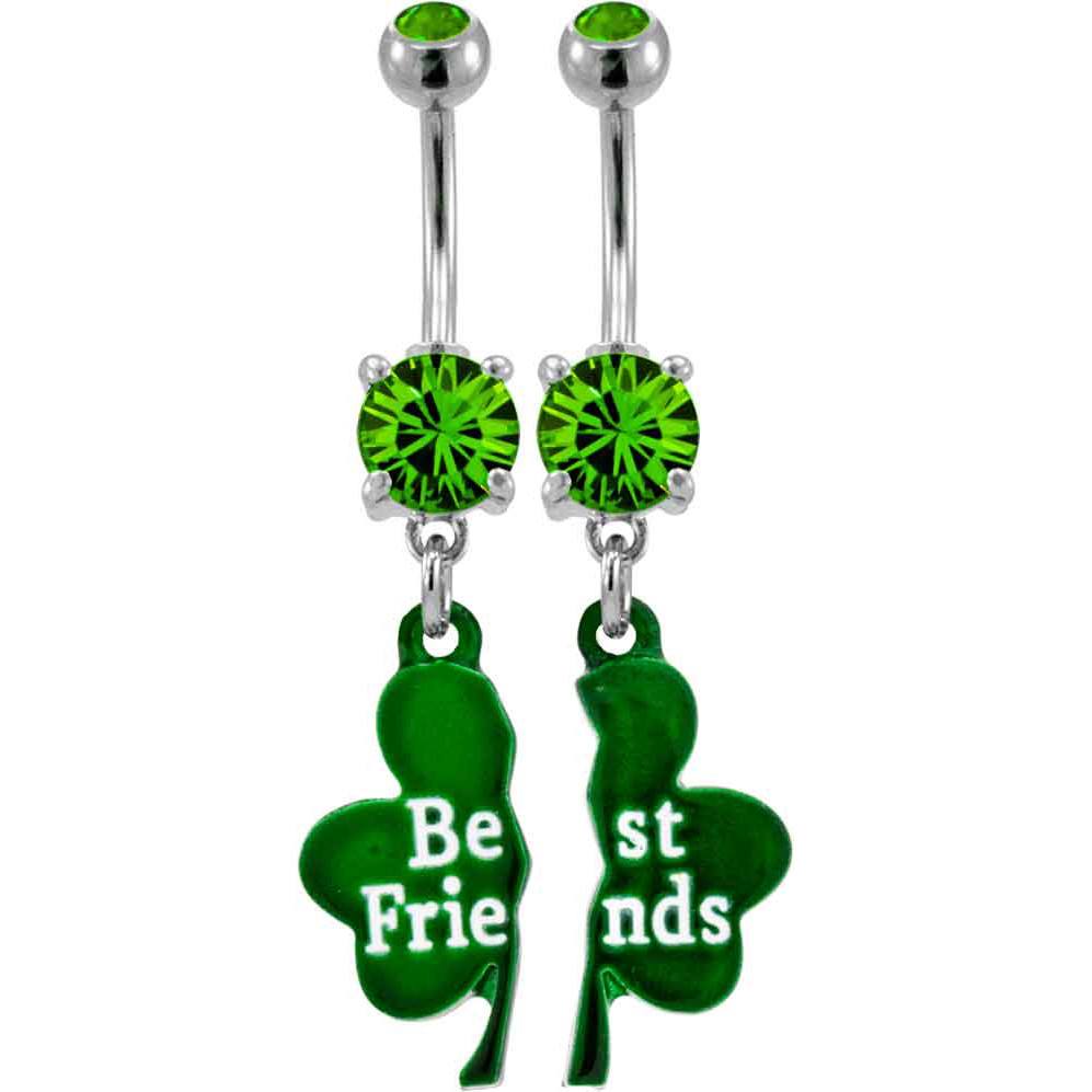 Shamrock Friendship Belly Dangles Belly Ring  