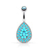 Turquoise Beaded Teardrop Belly Ring Belly Ring  