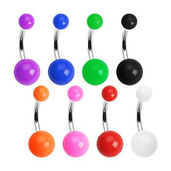 Opaque Belly Barbell Belly Ring  
