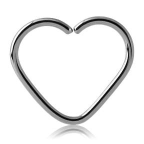 Heart Shaped Stainless Continuous Ring Continuous Rings 16g - 5/16
