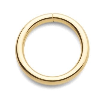 16g Yellow 14k Gold Continuous Ring Continuous Rings 16g - 5/16" diameter (8mm) Solid 14k Yellow Gold