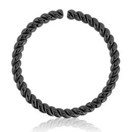 16g Braided Black Continuous Ring Continuous Rings 16g - 1/4" diameter (6mm) Black