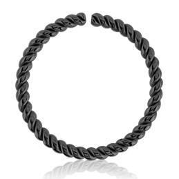 18g Braided Black Continuous Ring Continuous Rings 18g - 1/4" diameter (6mm) Black