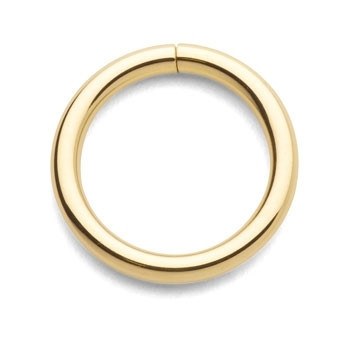 20g Yellow 14k Gold Continuous Ring Continuous Rings 20g - 1/4" diameter (6mm) Solid 14k Yellow Gold