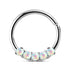 5-Opal Continuous Ring Continuous Rings 16g - 3/8" diameter (10mm) Blue Opals