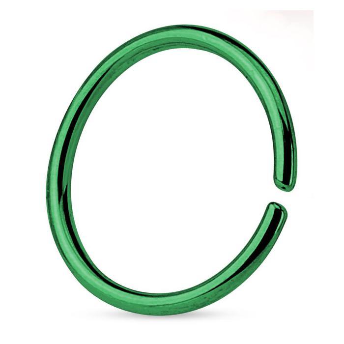 14g PVD Coated Continuous Ring Continuous Rings 14g - 3/8" diameter (10mm) Green