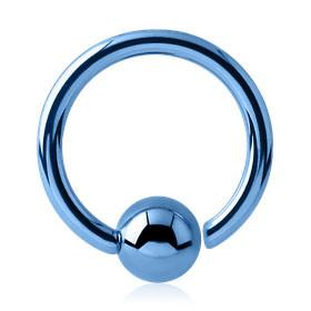 16g PVD Coated Fixed Bead Ring Fixed Bead Rings 16g - 5/16" diameter (8mm) Dark Blue