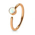Bezel Opal Continuous Ring Continuous Rings 20g - 5/16" diameter (8mm) Rose Gold