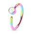 Bezel Opal Continuous Ring Continuous Rings 20g - 5/16" diameter (8mm) Rainbow