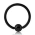 14g Black Titanium Captive Bead Ring Captive Bead Rings 14g - 5/16" diameter (8mm) - 4mm bead Black