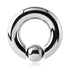 0g Spring-Loaded Captive Bead Ring Captive Bead Rings 0g (8mm) - 1/2" dia (13mm) - 10mm ball Stainless Steel