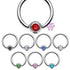 14g Stainless Captive CZ Bead Ring Captive Bead Rings  