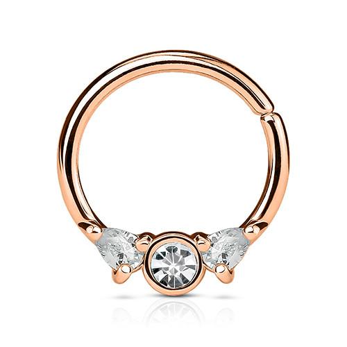 CZ Continuous Ring Continuous Rings 16g - 3/8" diameter (10mm) Rose Gold