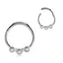 Stainless CZ Trio Hinged Segment Ring Hinged Rings 16g - 5/16" diameter (8mm) Stainless Steel