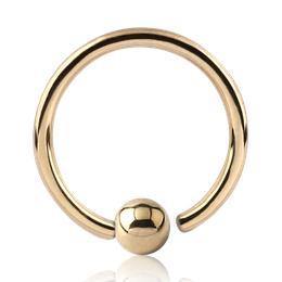 16g Gold Fixed Bead Ring Fixed Bead Rings 16g - 1/4