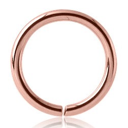 18g Rose Gold Continuous Ring Continuous Rings 18g - 1/4