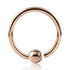 16g Rose Gold Fixed Bead Ring Fixed Bead Rings 16g - 1/4" diameter (6mm) - 3mm ball Rose Gold