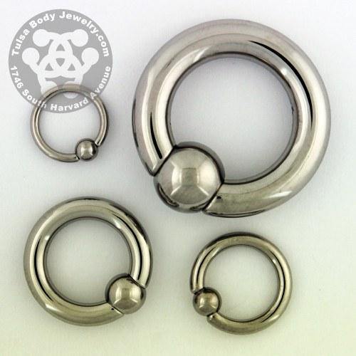 16g Captive Bead Ring by Industrial Strength Captive Bead Rings 16 gauge - 1/4