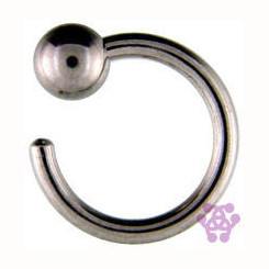 Stainless Steel Screw-On Ball Ring Captive Bead Rings 16 gauge - 1/4