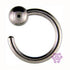 Stainless Steel Screw-On Ball Ring Captive Bead Rings 16 gauge - 1/4" diameter Stainless Steel