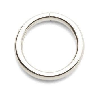 16g White 14k Gold Continuous Ring Continuous Rings 16g - 5/16" diameter (8mm) Solid 14k White Gold