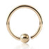 18g Yellow 14k Gold Fixed Bead Ring Fixed Bead Rings 18g - 1/4" diameter (6mm) - 2mm bead 14k Yellow Gold